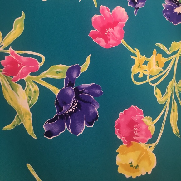 Alfred Dunner | Women’s Teal Floral Print TOP/SKIRT Set - Picture 13 of 14